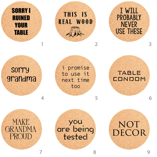 Funny & Sarcastic for the Realistic Coaster User - Coasters - AuchShop - AuchShop