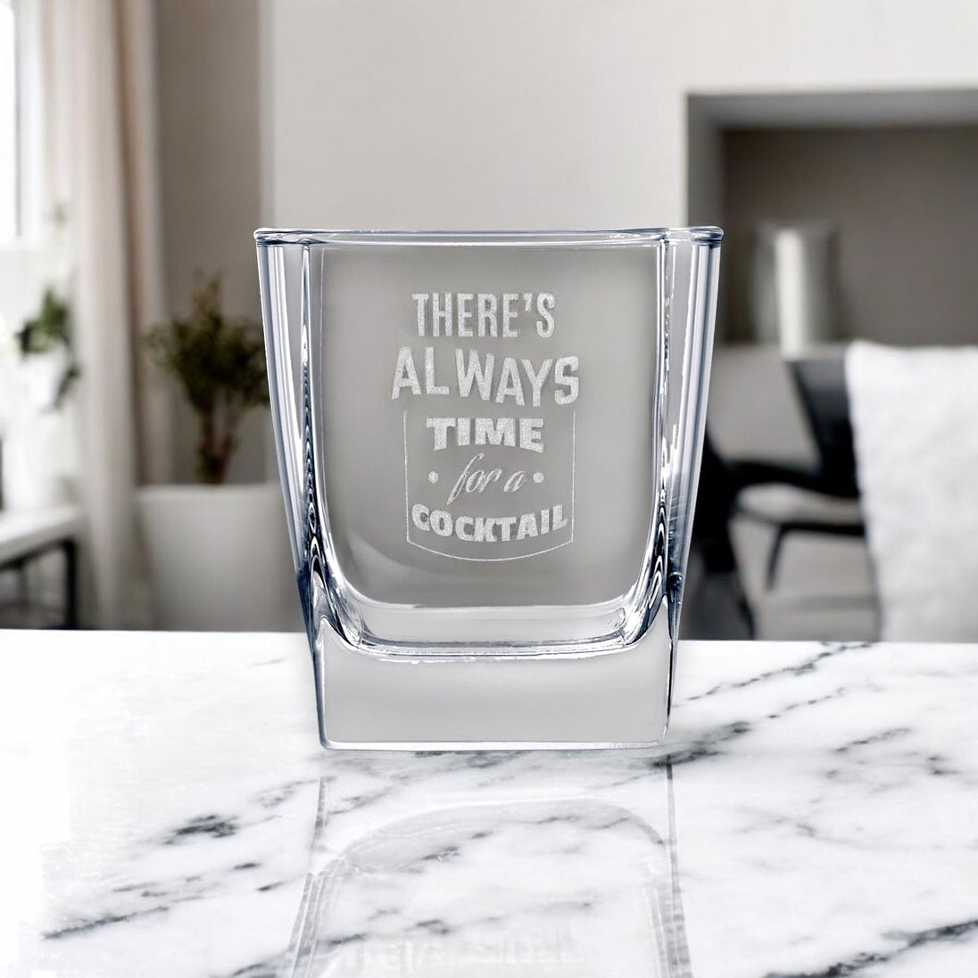 11 oz. Square Rocks Glasses Logo Engraved-AuchShop-