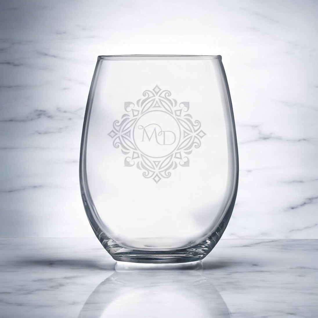 15 oz. Stemless Wine Glass Logo Engraved-AuchShop-