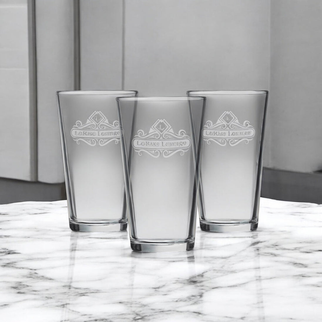 16 oz. Pint Mixing Glass Logo Engraved-AuchShop-