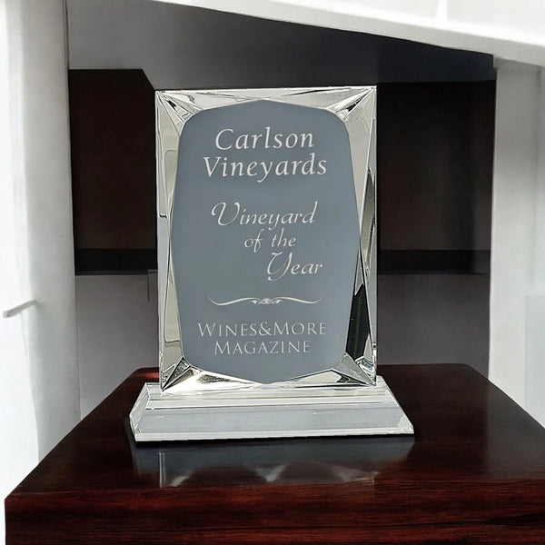 Crystal Award Standard Tower Logo Engraved AuchShop