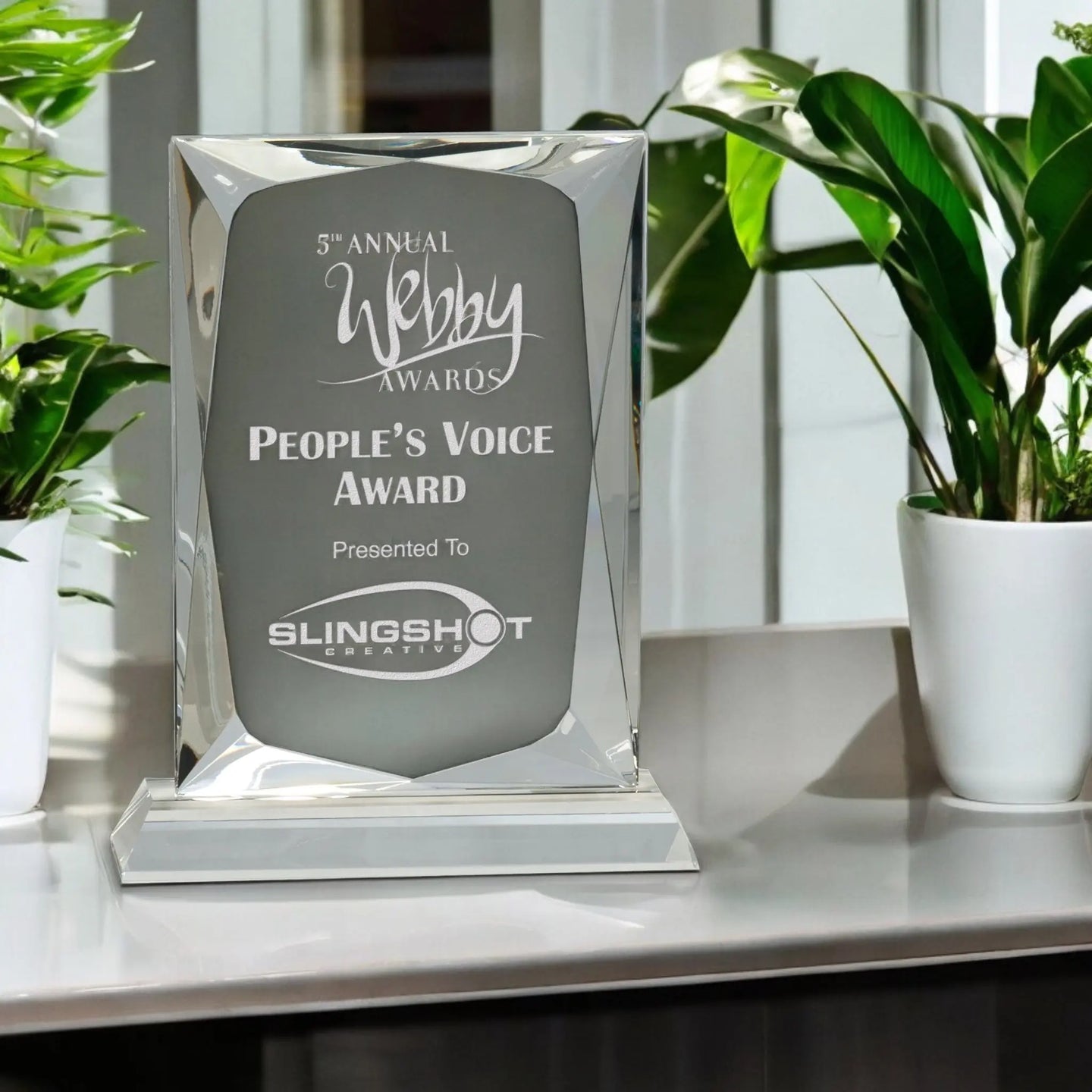 Crystal Award Standard Tower Logo Engraved AuchShop