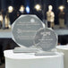 Crystal Octagon Tower Award Personalized with Logo Engraving-AuchShop-