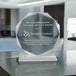 Crystal Octagon Tower Award Personalized with Logo Engraving-AuchShop-