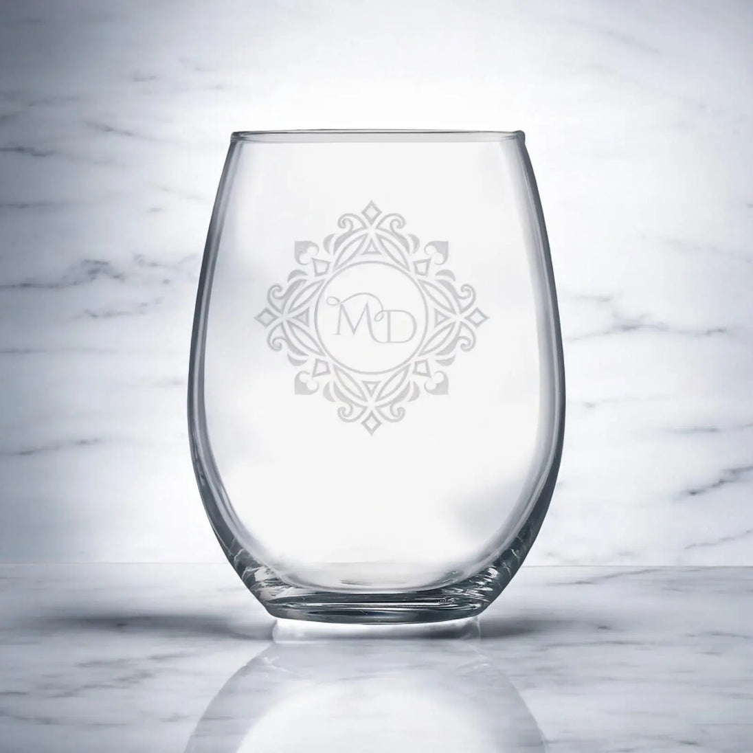 15 oz. Stemless Wine Glass Logo Engraved-AuchShop-