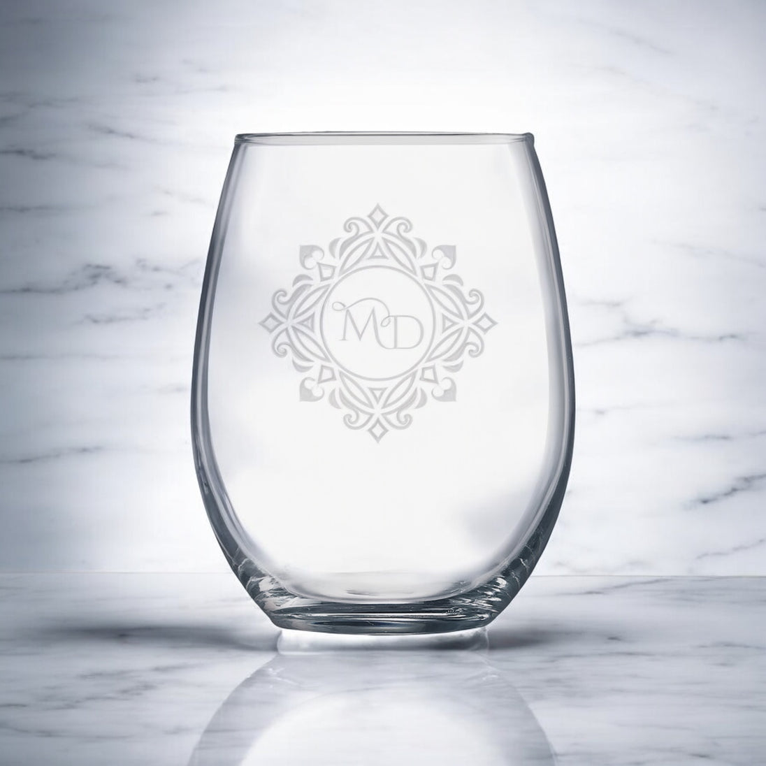 15 oz. Stemless Wine Glass Logo Engraved-AuchShop-Stemless Wine Glass