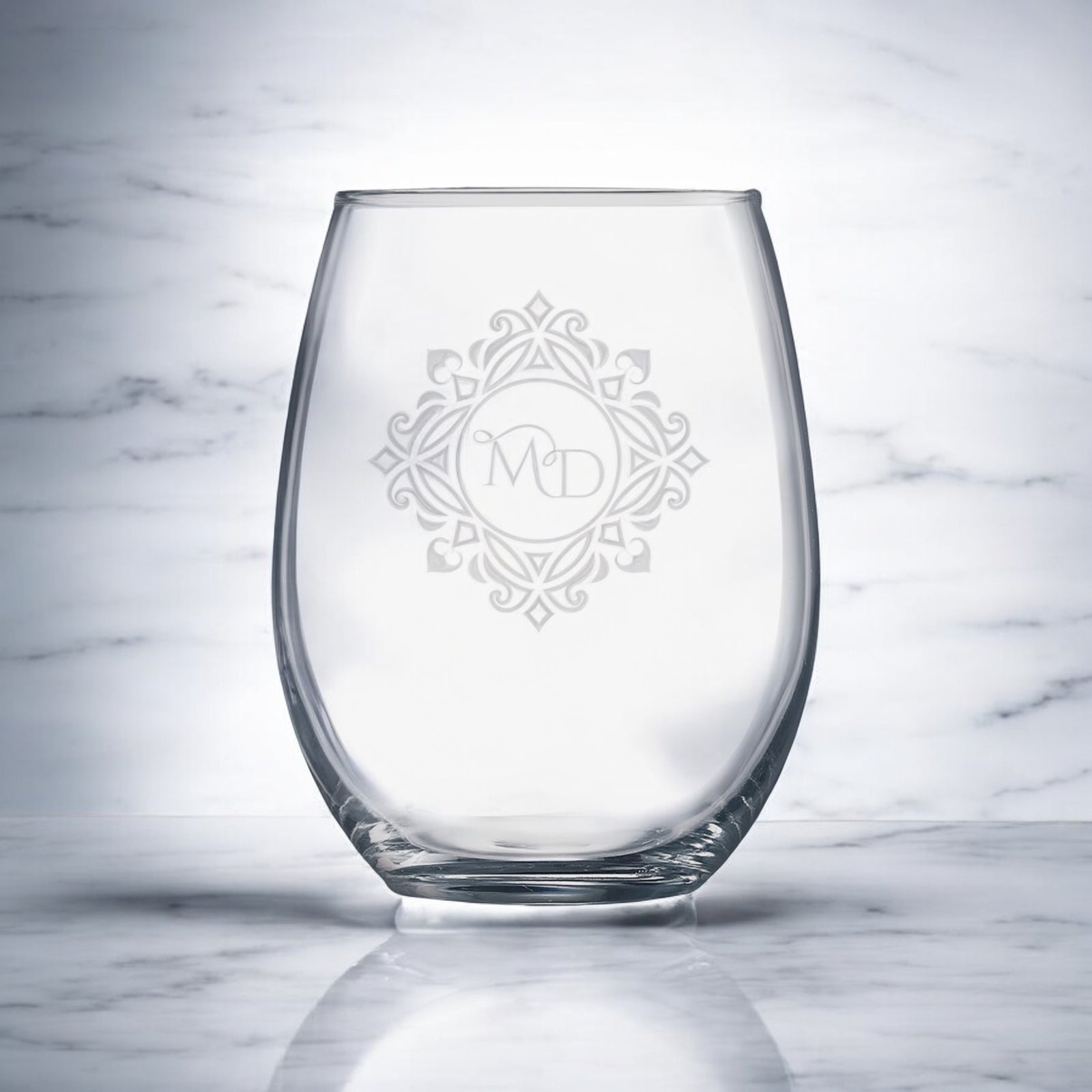 15 oz. Stemless Wine Glass Logo Engraved-AuchShop-Stemless Wine Glass