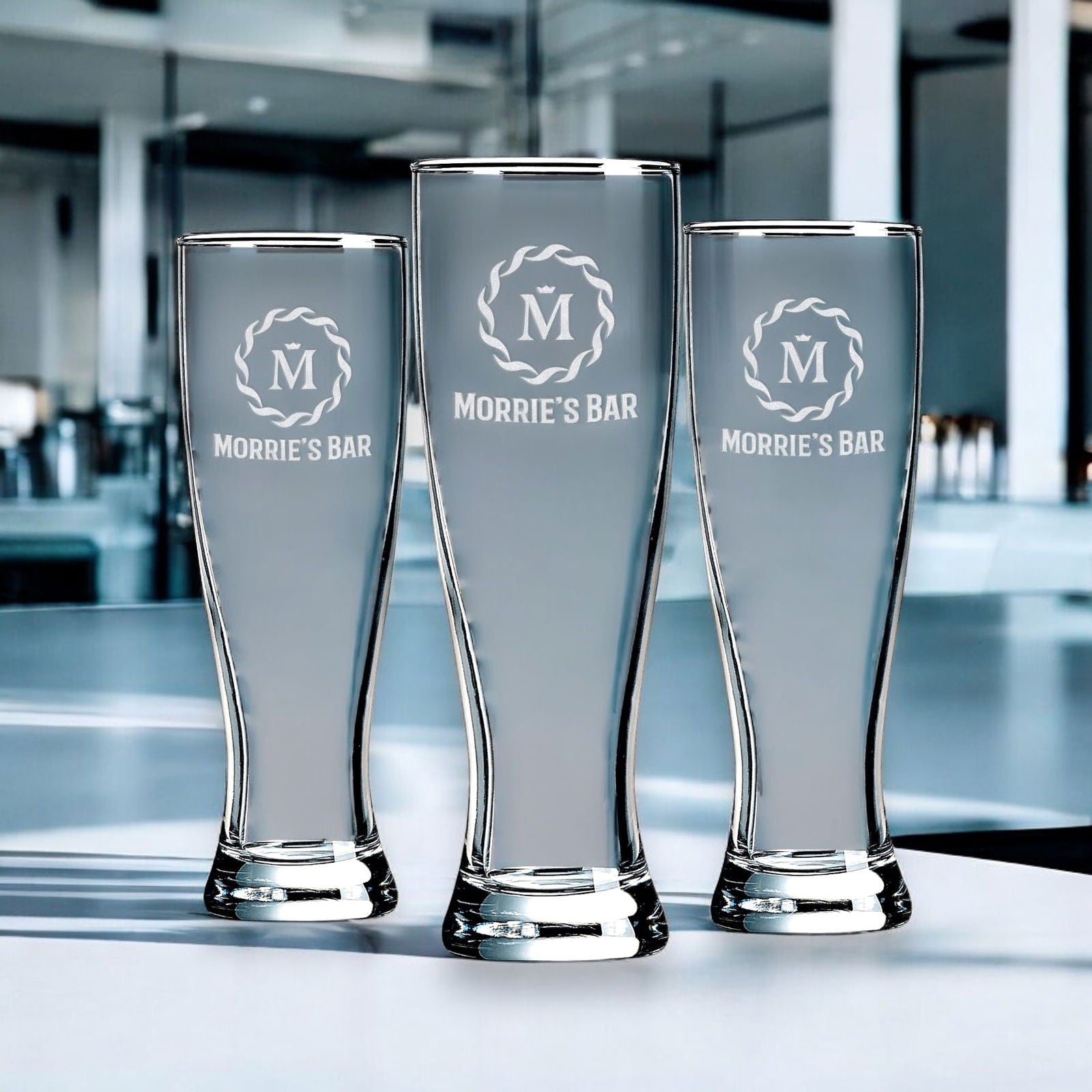 Pilsner Glass Logo Engraved-AuchShop-