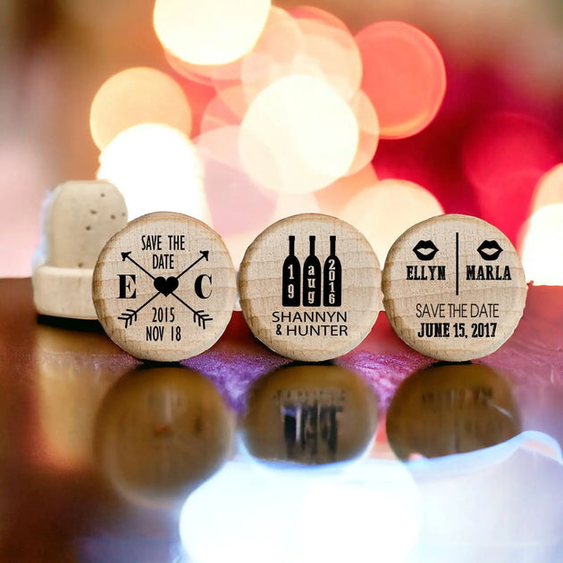 Save the Date! Personalized Engraved Corks-AuchShop-Wine Stopper