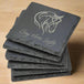 Square Slate Coasters Logo Engraved-AuchShop-