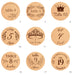 Table Number & Section Coasters-AuchShop-