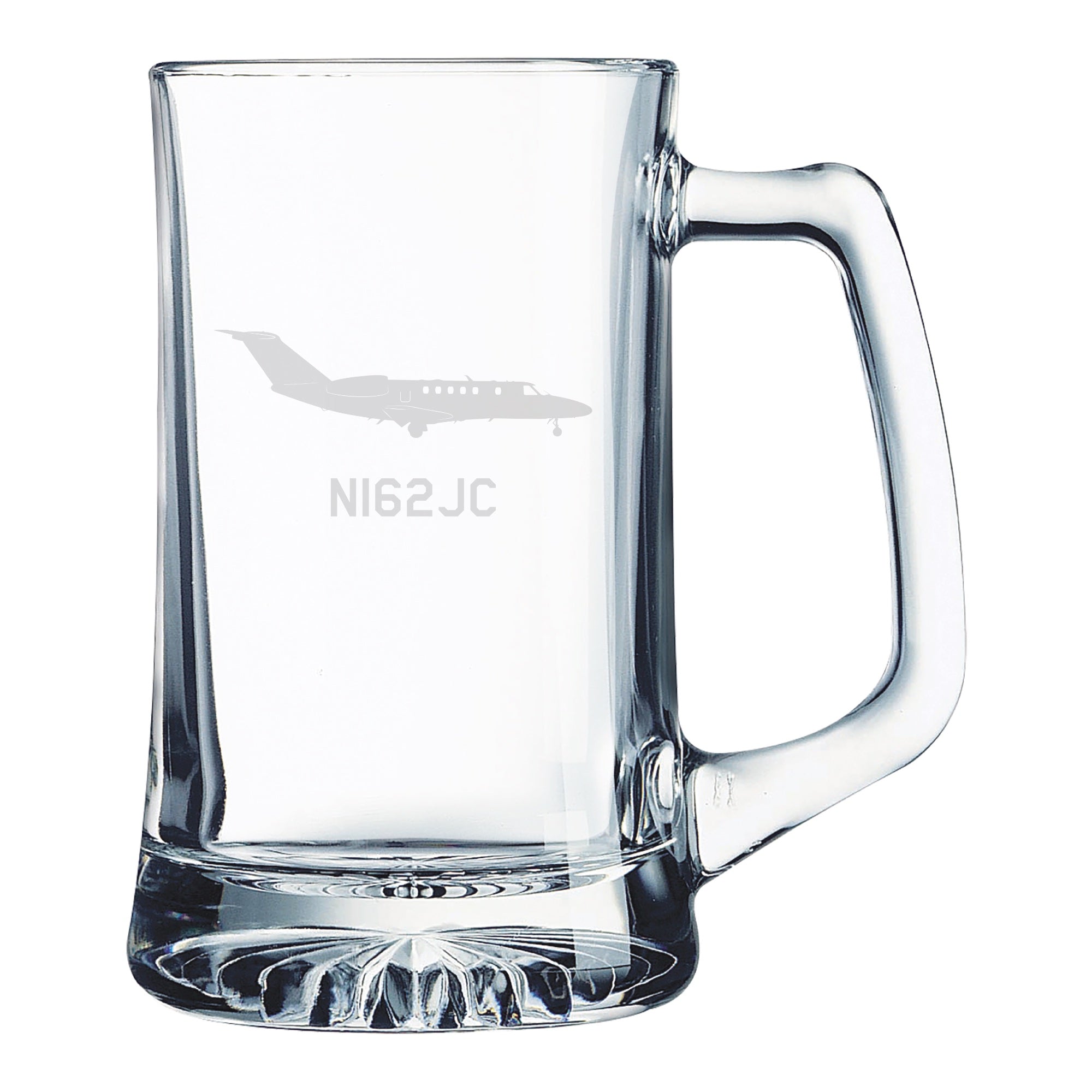 25 oz. Beer Mug with Handle Logo Engraved - Glass - AuchShop - AuchShop