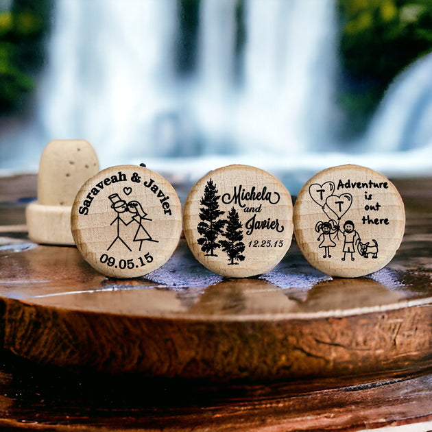 Destination Wedding Favors: Customized Bottle Stoppers - AuchShop-Wine Stopper-1 Designed Premium--