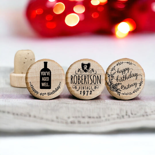 Personalized Birthday Wine Stoppers - AuchShop-Wine Stopper-1 Designed Premium--